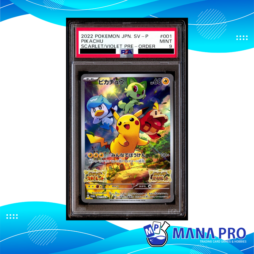 PIKACHU PROMO 001/SV-P PSA 9 (JPN)