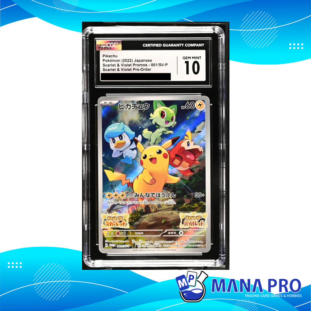 PIKACHU PROMO 001/SV-P CGC GEM MINT 10 JPN