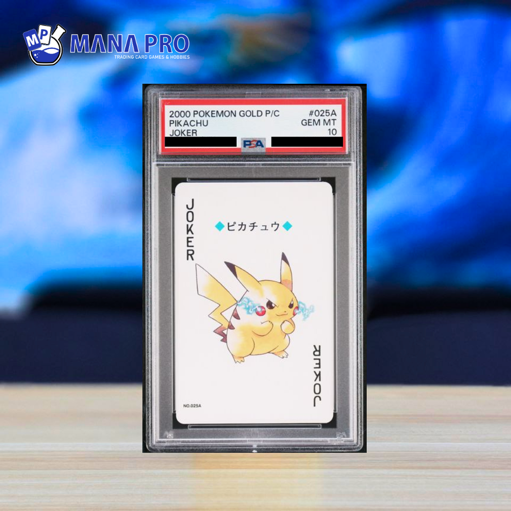 (PSA 10) 2000 POKEMON GOLD VERSION PLAYING CARDS #025A PIKACHU JOKER