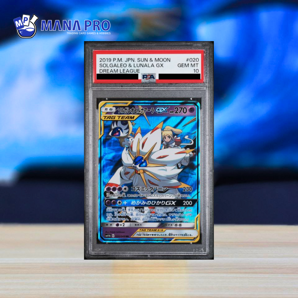 (PSA 10) 2019 POKEMON JAPANESE SUN & MOON DREAM LEAGUE #020 SOLGALEO & LUNALA GX DREAM LEAGUE