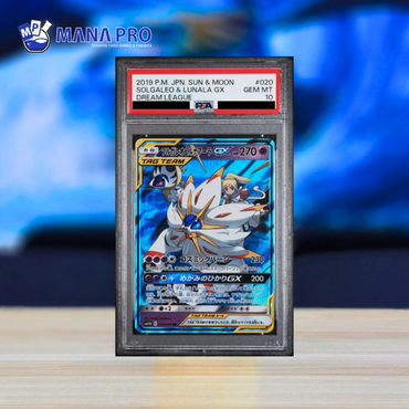 (PSA 10) 2019 POKEMON JAPANESE SUN & MOON DREAM LEAGUE #020 SOLGALEO & LUNALA GX DREAM LEAGUE