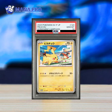 (PSA 10) 2023 POKEMON JAPANESE SV-P PROMO #120 PIKACHU GYM EVENT CAMPAIGN