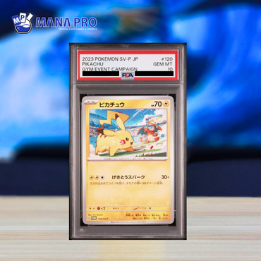 (PSA 10) 2023 POKEMON JAPANESE SV-P PROMO #120 PIKACHU GYM EVENT CAMPAIGN
