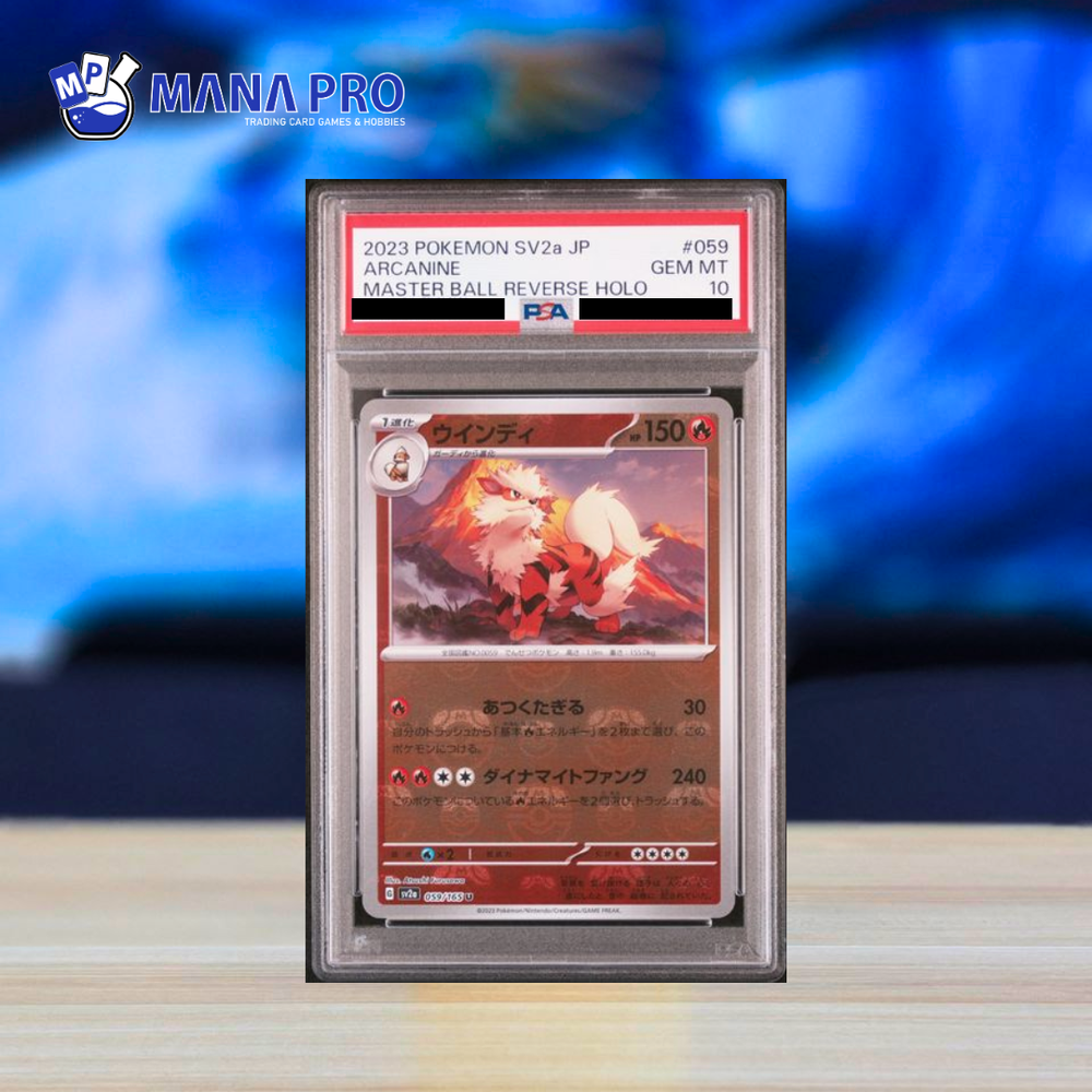 (PSA 10) 2023 POKEMON JAPANESE SV2a-POKEMON 151 #059 ARCANINE MASTER BALL REVERSE HOLO