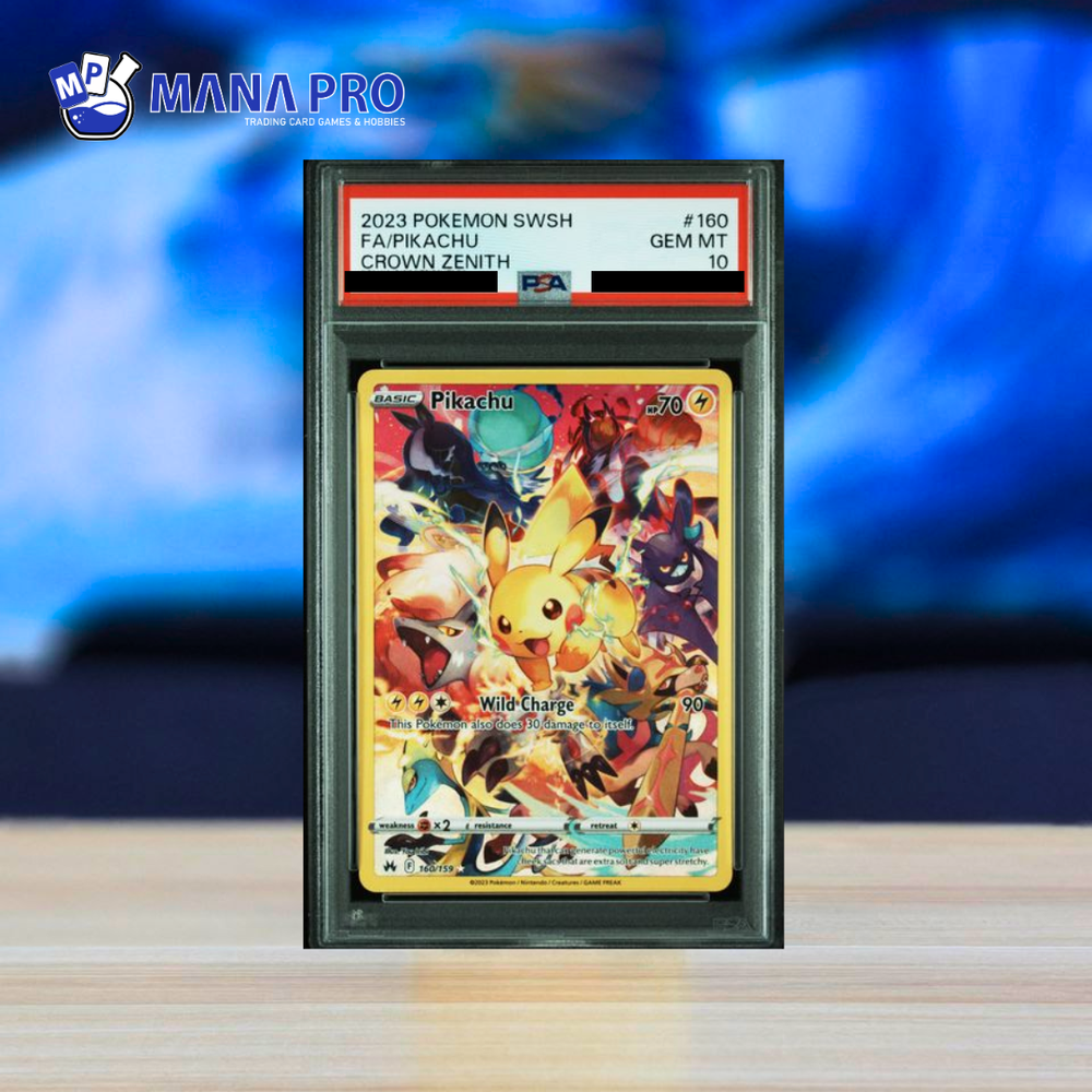 (PSA 10) 2023 POKEMON SWORD AND SHIELD CROWN ZENITH #160 FA PIKACHU CROWN ZENITH