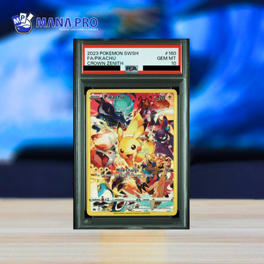 (PSA 10) 2023 POKEMON SWORD AND SHIELD CROWN ZENITH #160 FA PIKACHU CROWN ZENITH