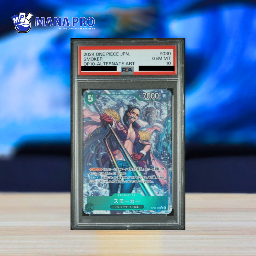 (PSA 10) 2024 ONE PIECE JAPANESE OP10-ROYAL BLOOD #030 SMOKER ALTERNATE ART