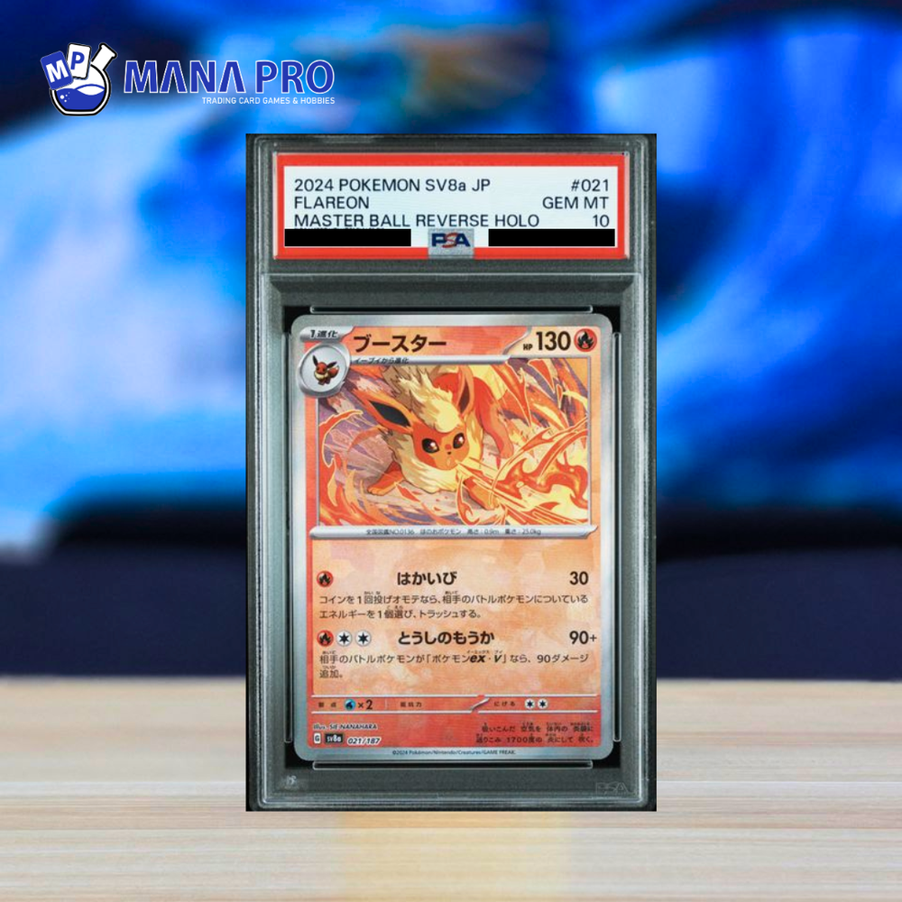 (PSA 10) 2024 POKEMON JAPANESE SV8a-TERASTAL FEST ex #021 FLAREON MASTER BALL REVERSE HOLO
