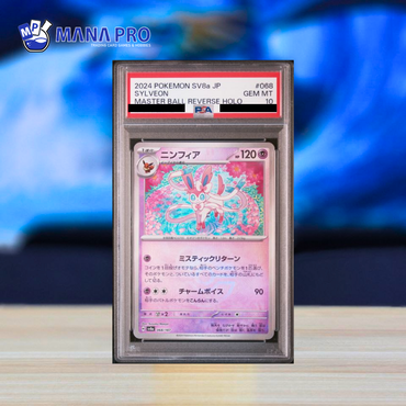 (PSA 10) 2024 POKEMON JAPANESE SV8a-TERASTAL FEST ex #068 SYLVEON MASTER BALL REVERSE HOLO