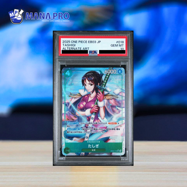(PSA 10) 2025 ONE PIECE JAPANESE EB03-EXTRA BOOSTER -ONE PIECE HEROINES EDITION- #018 TASHIGI ALTERNATE ART