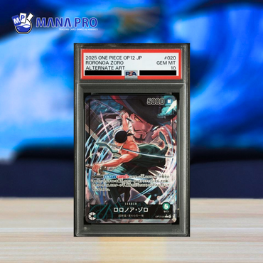 (PSA 10) 2025 ONE PIECE JAPANESE OP12-LEGACY OF THE MASTER #020 RORONOA ZORO ALTERNATE ART