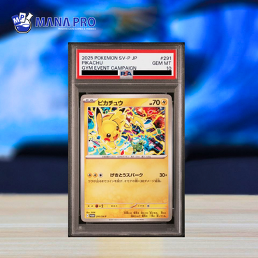 (PSA 10) 2025 POKEMON JAPANESE SV-P PROMO #291 PIKACHU GYM EVENT CAMPAIGN