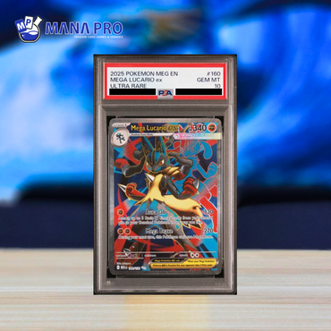 (PSA 10) 2025 POKEMON MEG EN-MEGA EVOLUTION #160 MEGA LUCARIO ex ULTRA RARE