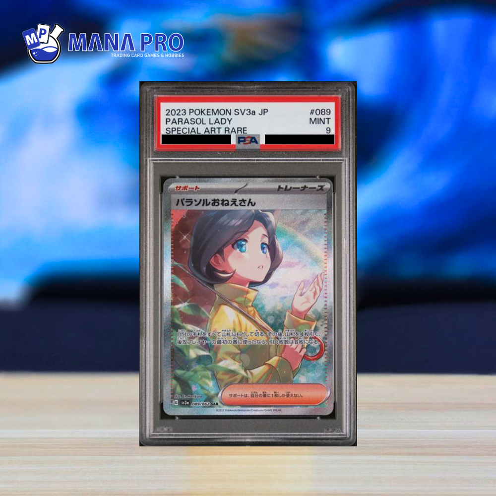 (PSA 9) 2023 POKEMON JAPANESE SV3a-RAGING SURF #089 PARASOL LADY SPECIAL ART RARE