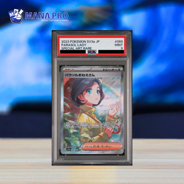 (PSA 9) 2023 POKEMON JAPANESE SV3a-RAGING SURF #089 PARASOL LADY SPECIAL ART RARE