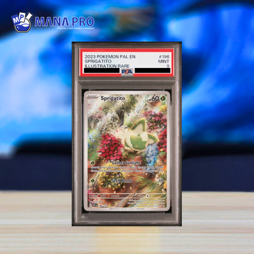 (PSA 9) 2023 POKEMON PAL EN-PALDEA EVOLVED #196 SPRIGATITO ILLUSTRATION RARE
