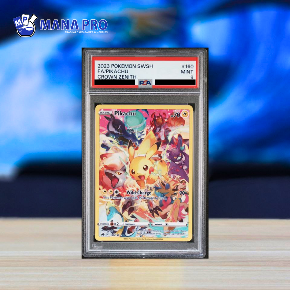 (PSA 9) 2023 POKEMON SWORD AND SHIELD CROWN ZENITH #160 FA/PIKACHU