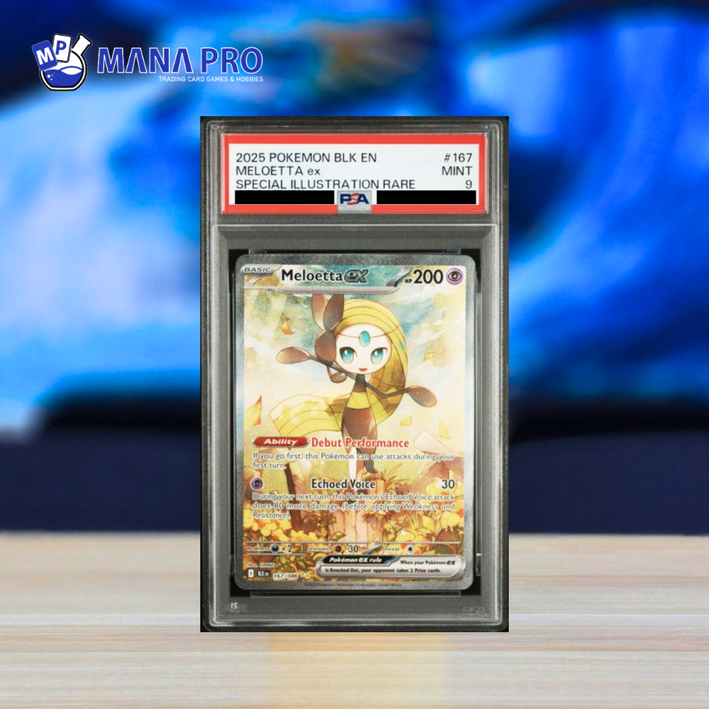 (PSA 9) 2025 POKEMON BLK EN-BLACK BOLT #167 MELOETTA ex SPECIAL ILLUSTRATION RARE