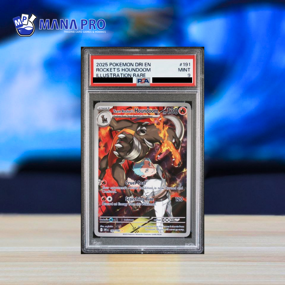 (PSA 9) 2025 POKEMON DRI EN-DESTINED RIVALS #191 ROCKET'S HOUNDOOM ILLUSTRATION RARE