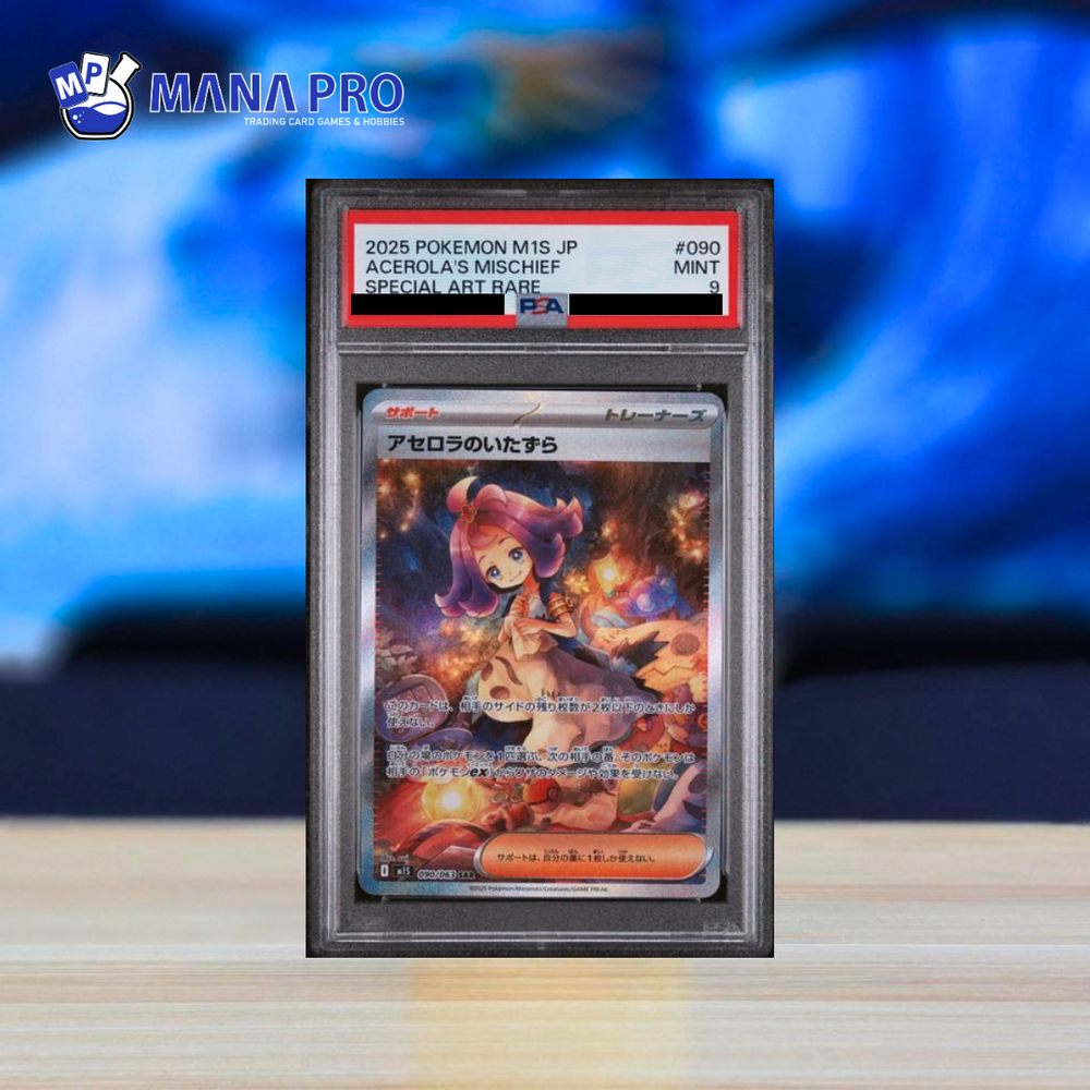 (PSA 9) 2025 POKEMON JAPANESE M1S-MEGA SYMPHONIA #090 ACEROLA'S MISCHIEF SPECIAL ART RARE