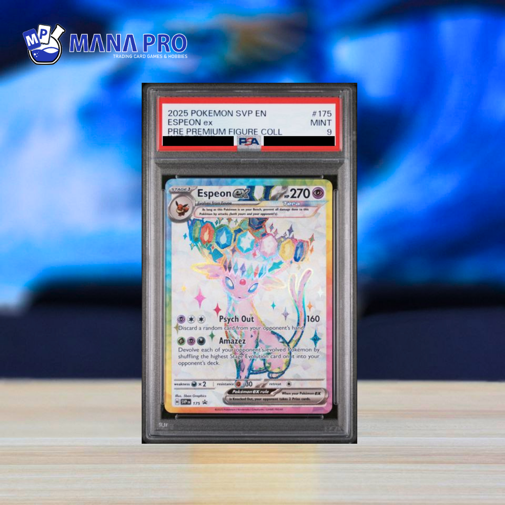 (PSA 9) 2025 POKEMON SVP EN-SV BLACK STAR PROMO #175 ESPEON ex PRE PREMIUM FIGURE COLL