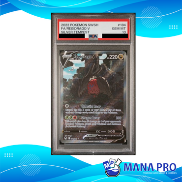 (PSA 10) 2022 POKEMON SWORD & SHIELD SILVER TEMPEST 184195 FA/REGIDRAGO V SILVER TEMPEST