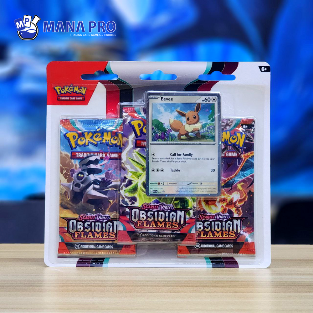SCARLET & VIOLET OBSIDIAN FLAMES EEVEE 3-PACK BLISTERS