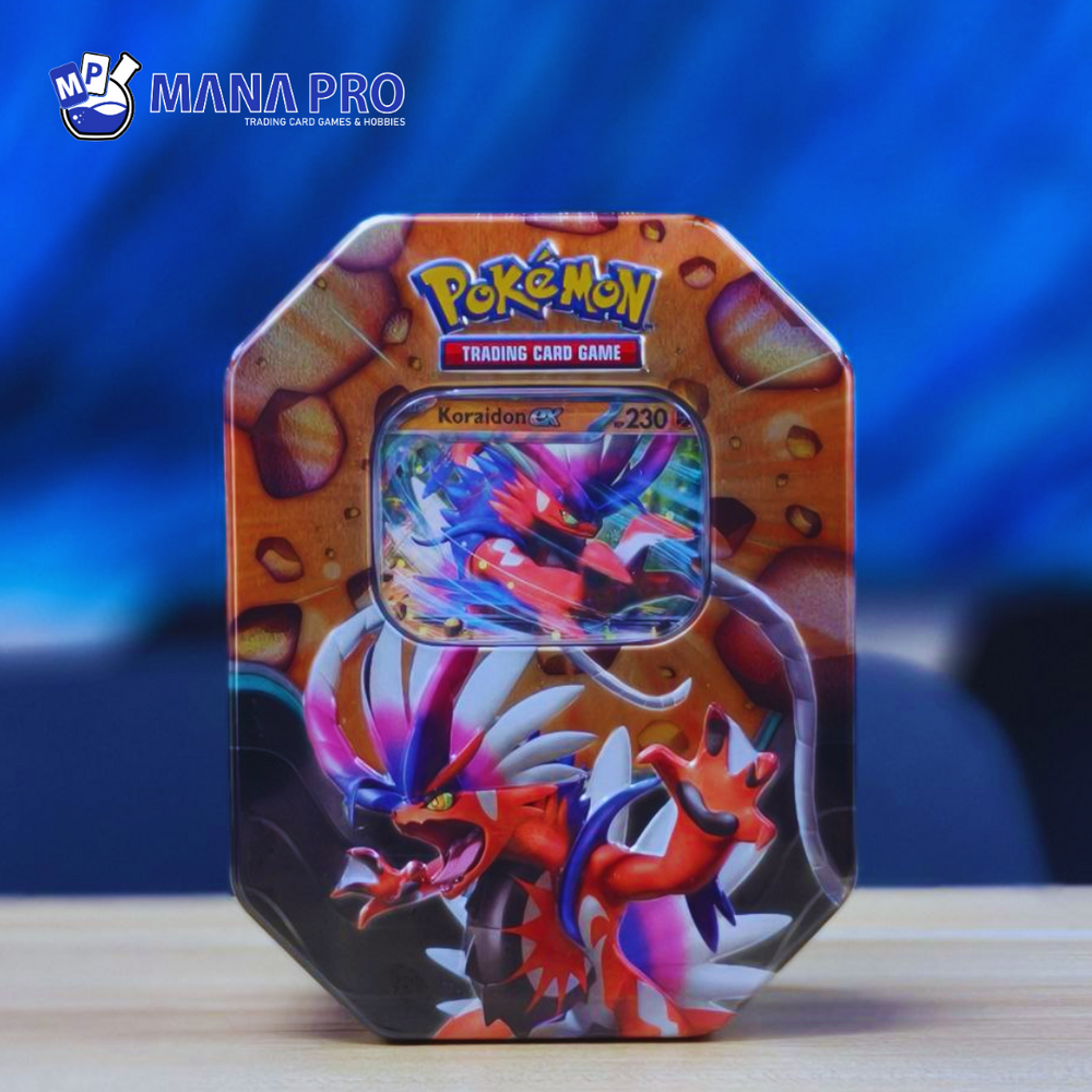 pokémon trading card game slashing legends tin koraidon Slashing Legends Tin (Koraidon ex)