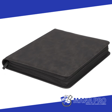 ZIPPER 9 POCKETS TOPLOADER BINDER (BLACK)