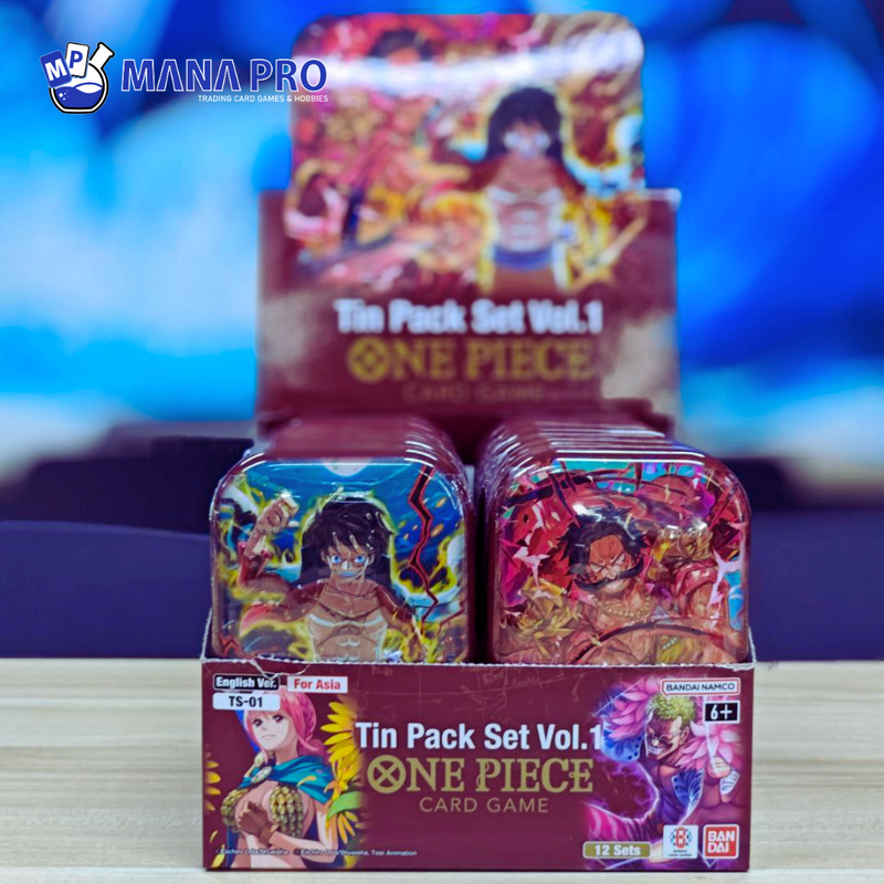 ONE PIECE CARD GAME - TIN PACK SET VOL. 1 ENG FOR ASIA TS-01 ONE PIECE CARD GAME - TIN PACK SET VOL. 1 ENG FOR ASIA TS-01
