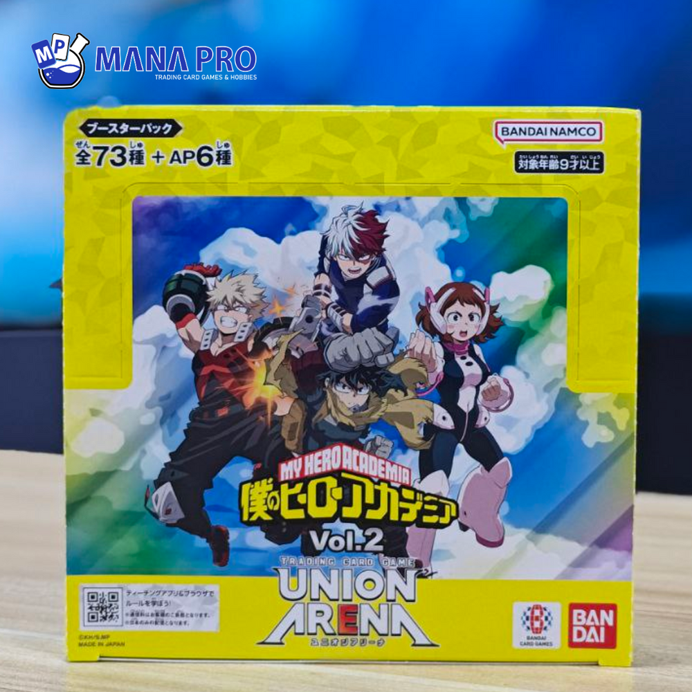 my hero booster box Academia Collectible Card Game Display UVS Games rare cards MY HERO ACADEMIA VOL 2