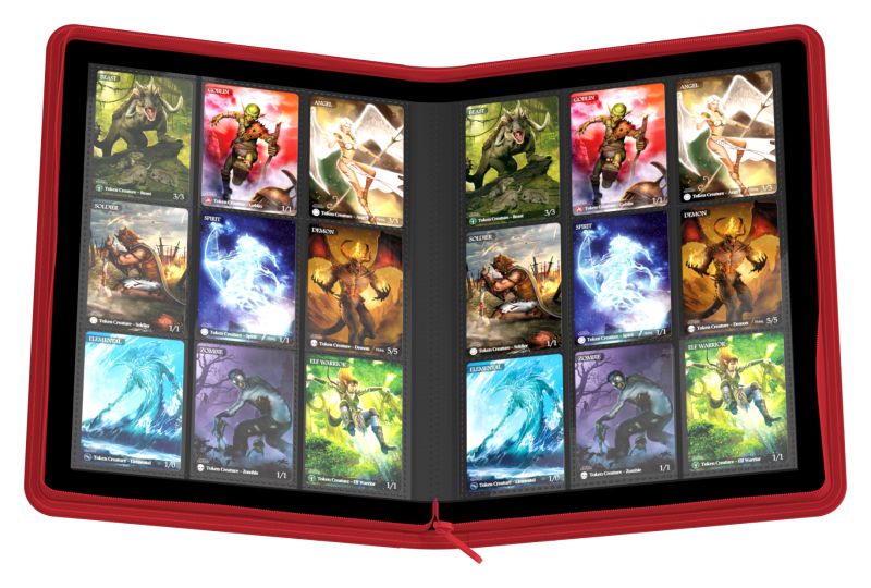 ULTIMATE GUARD ZIPFOLIO 360 RED 18-POCKET XENOSKIN