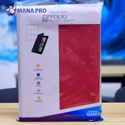 ULTIMATE GUARD ZIPFOLIO 360 RED 18-POCKET XENOSKIN