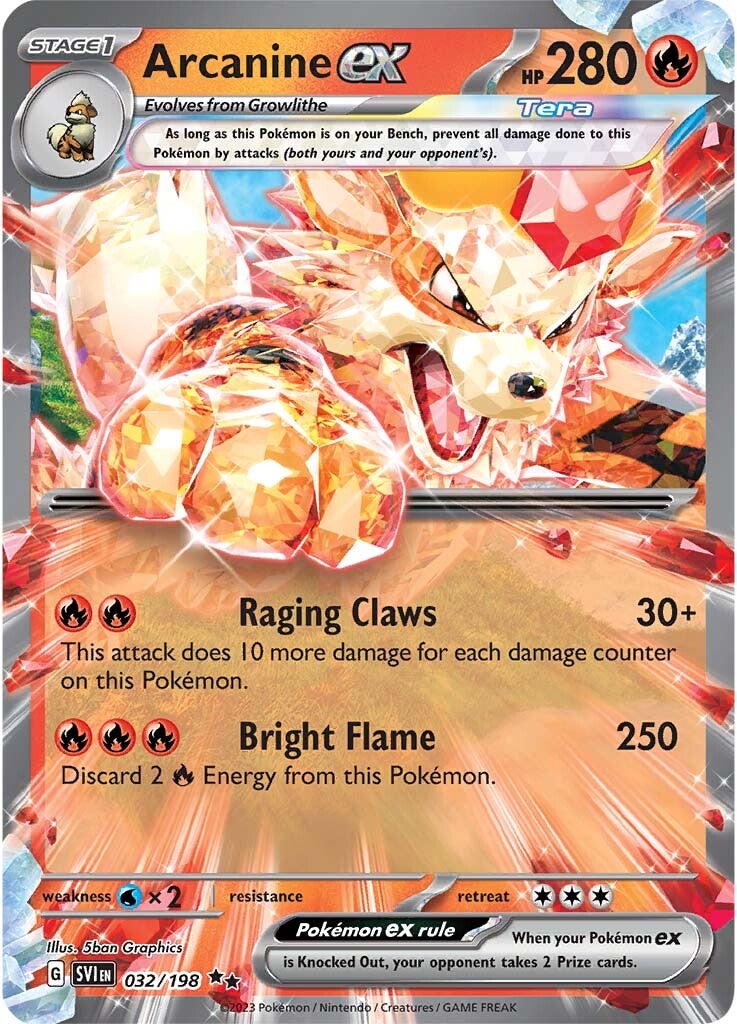 arcanine pokemon card gx Pokmon EX (032/198) SV01: Scarlet & Legendary Collection Type Arcanine ex (032/198) [Scarlet &