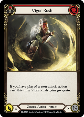 Vigor Rush (Red) [ARC197] Unlimited Edition Rainbow Foil