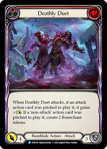 Deathly Duet (Red) [DYN176] (Dynasty)  Rainbow Foil