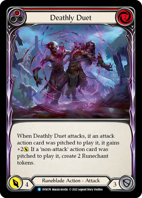 Deathly Duet (Red) [DYN176] (Dynasty)  Rainbow Foil