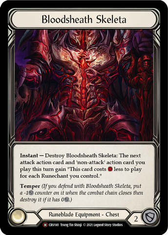 Bloodsheath Skeleta (Rainbow Foil) [CRU141-RF] Unlimited Rainbow Foil