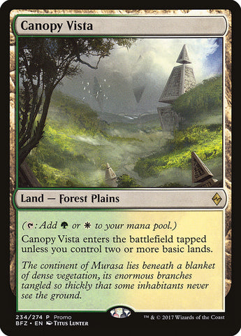 Canopy Vista (Promo) [Battle for Zendikar Standard Series]
