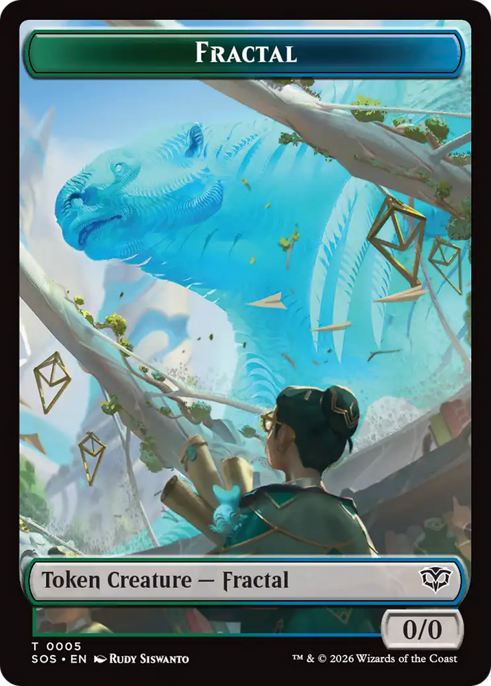 Boar // Fractal (0005) Double-Sided Token [Secrets of Strixhaven Commander Tokens]