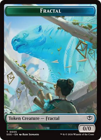 Boar // Fractal (0005) Double-Sided Token [Secrets of Strixhaven Commander Tokens]