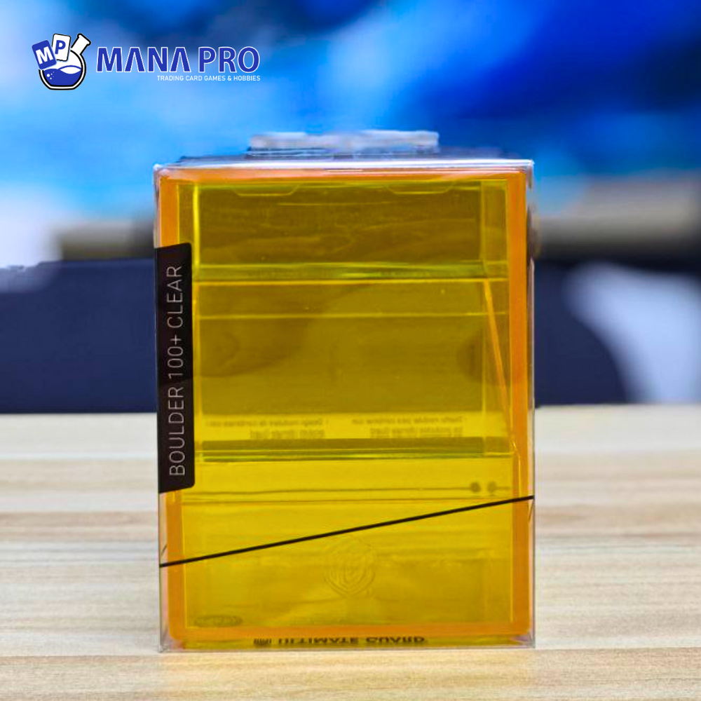 ULTIMATE GUARD BOULDER CLEAR AMBER 100+ DECK CASE