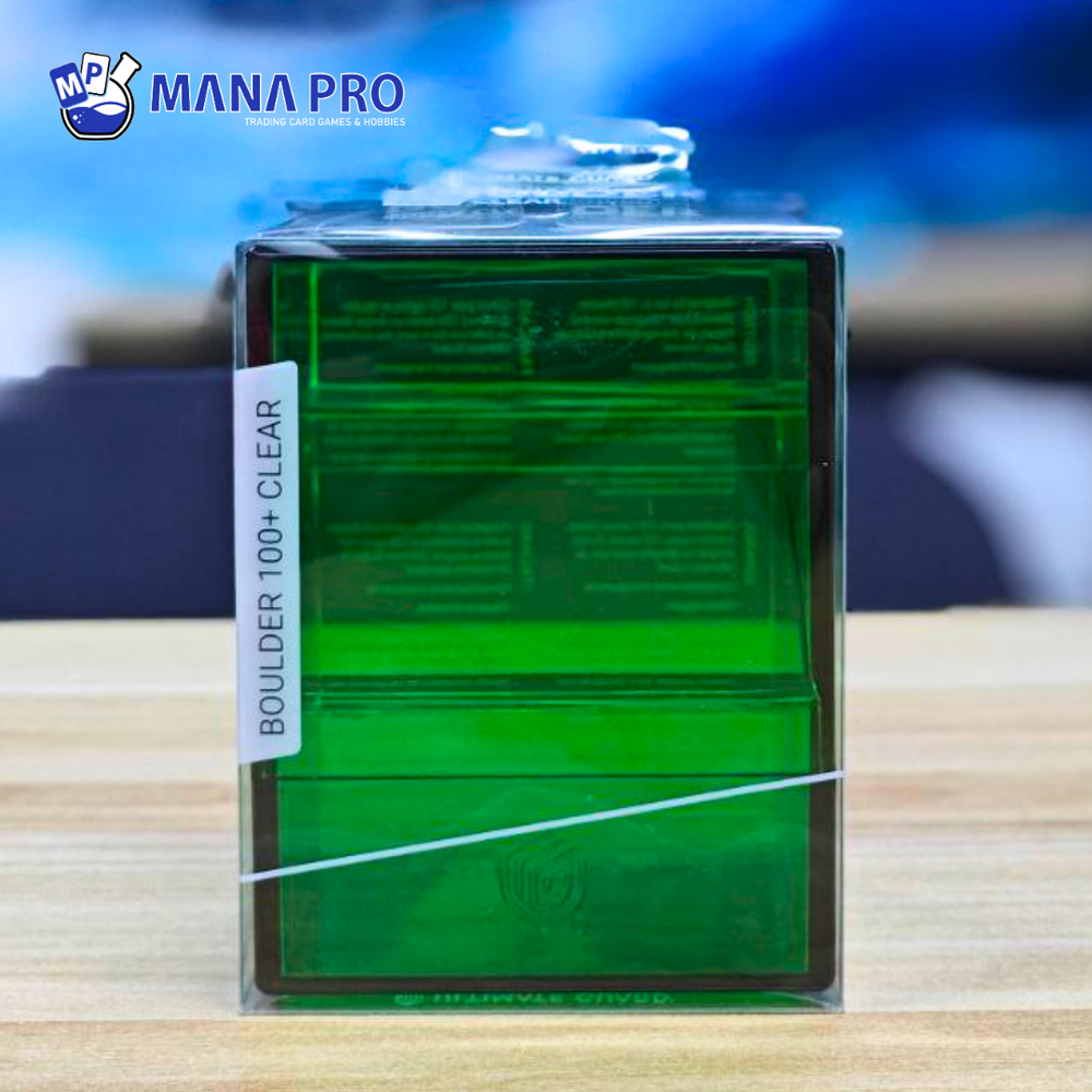 ULTIMATE GUARD BOULDER CLEAR EMERALD 100+ DECK CASE