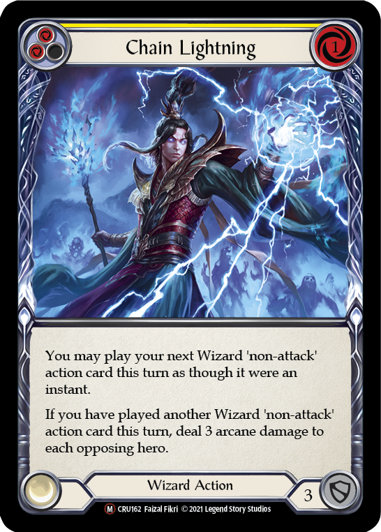 Chain Lightning (Rainbow Foil) [CRU162-RF] Unlimited Rainbow Foil