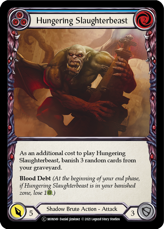 Hungering Slaughterbeast (Blue) [U-MON149] Unlimited Edition Normal