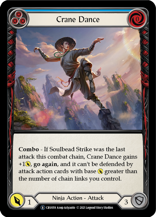 Crane Dance (Blue) (Rainbow Foil) [CRU059-RF] Unlimited Rainbow Foil
