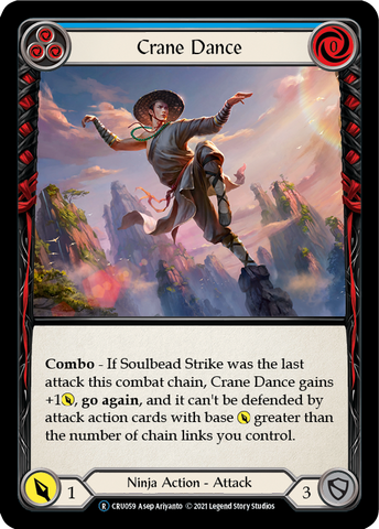 Crane Dance (Blue) (Rainbow Foil) [CRU059-RF] Unlimited Rainbow Foil