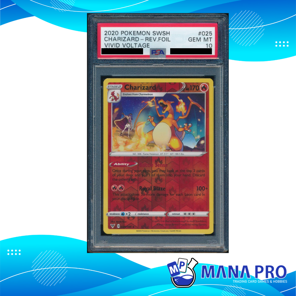 CHARIZARD REVERSE HOLO 025/185 PSA 10 VIVID VOLTAGE