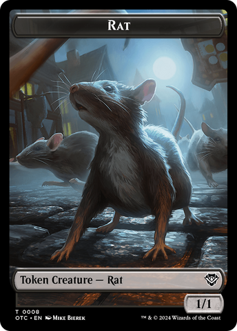 Rat // Blood Double-Sided Token [Outlaws of Thunder Junction Commander Tokens]