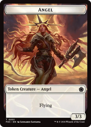 Angel (0001) // Angel (0002) Double-Sided Token [Foundations Commander Tokens]